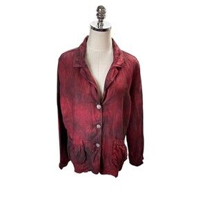 Russ Berens Top Women's Size Large Button Up 100% Linen